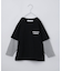 【110－160】レイヤード風デニムアップリケロンTee