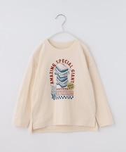 【110-160】プリント長袖Tシャツ