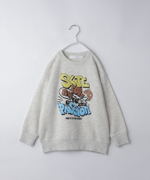 【110-160/3柄×2色】ミニ裏毛ロゴプルオーバー