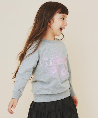 【110-160/3柄×2色】ミニ裏毛ロゴプルオーバー