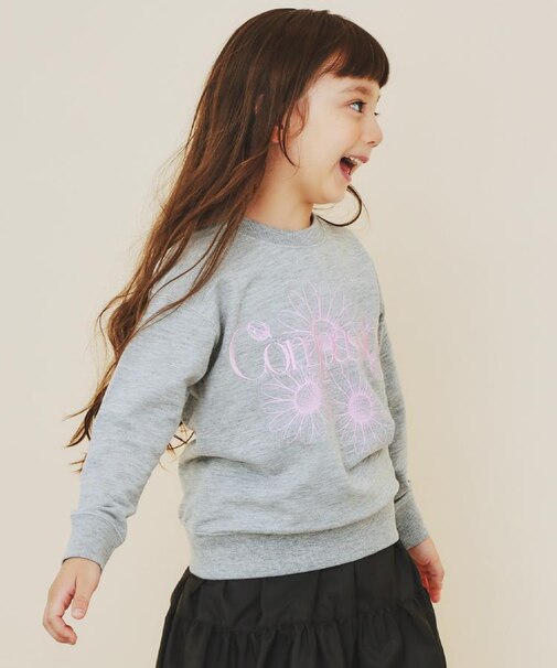 【110-160/3柄×2色】ミニ裏毛ロゴプルオーバー