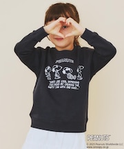 【110-160】Peanuts/ピーナッツコラボ スヌーピープリントスウェット 親子リンク