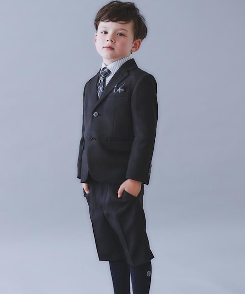 【110-130/4点セット】ブラックセットアップ/入園・卒園・入学