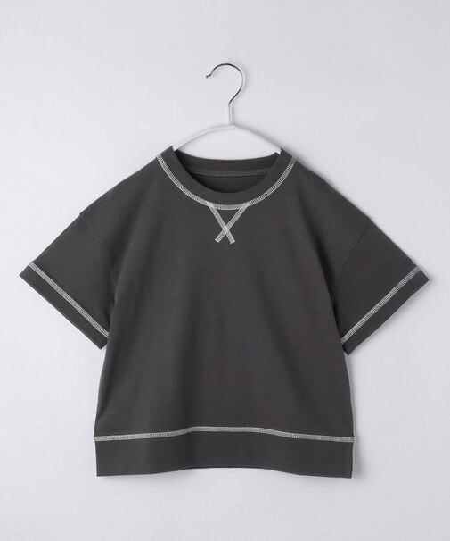 【110－160】配色ステッチガゼットTEE