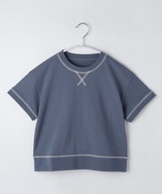 【110－160】配色ステッチガゼットTEE