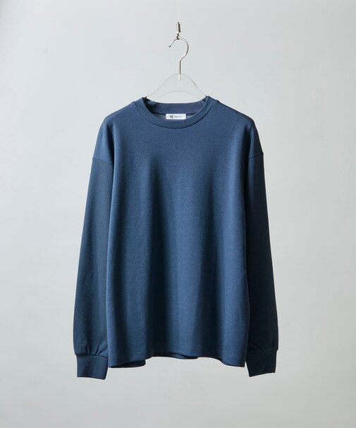 ウールナイロンミラノリブクルーニットソー