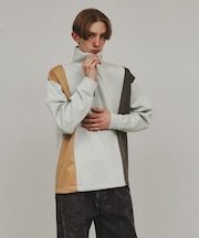 切替スタンドハーフジップ