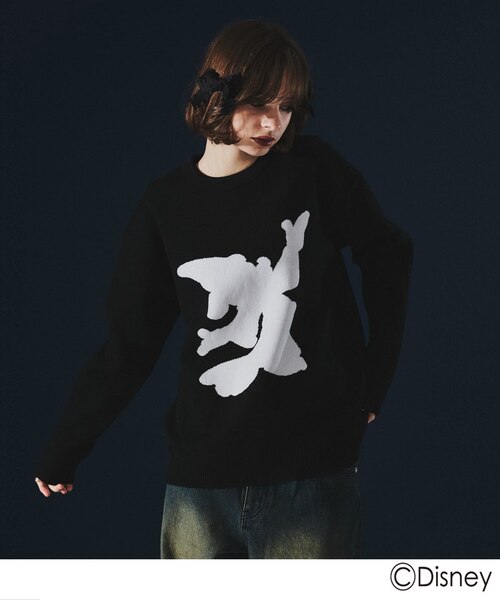 タケオキクチ　ディズニーファンタジア　ホワイトニットセーター tk.TAKEO KIKUCHI ディズニーカプセルコレクション