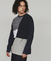 ニット切替ポンチトップス