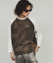 ブリーチラグランスリーブTシャツ
