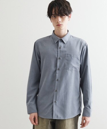 ナイロンスエードライクシャツ
