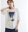 オーロラプリントドレープTシャツ
