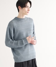 透かしクルーニット