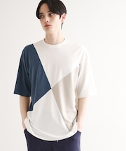 【UV、接触冷感】ナナメ切替アソートTシャツ