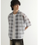 メッシュオンブレーチェックシャツ