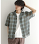 メッシュオンブレーチェックシャツ
