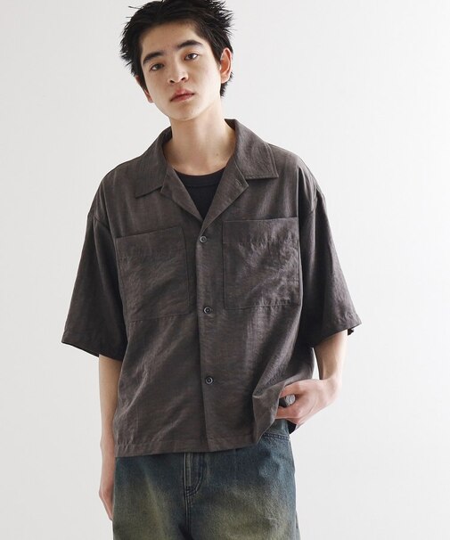 ヴィンテージライククロップドシャツ