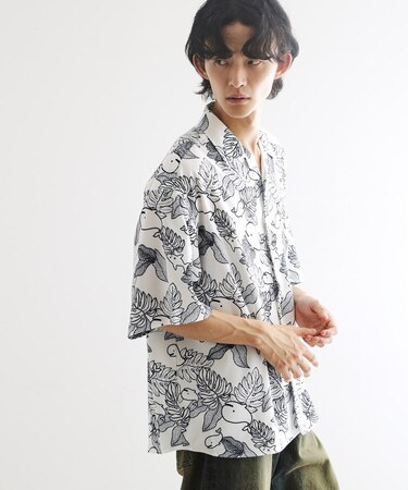 アートタッチホエール5分袖シャツ