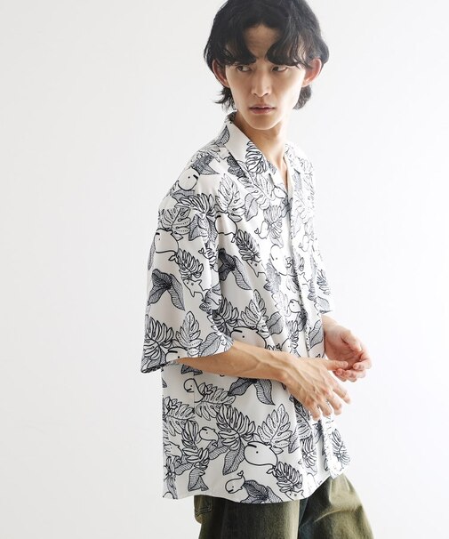 アートタッチホエール5分袖シャツ