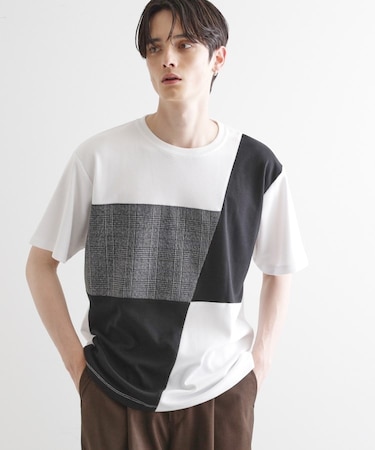 ブロック切替半袖Tシャツ