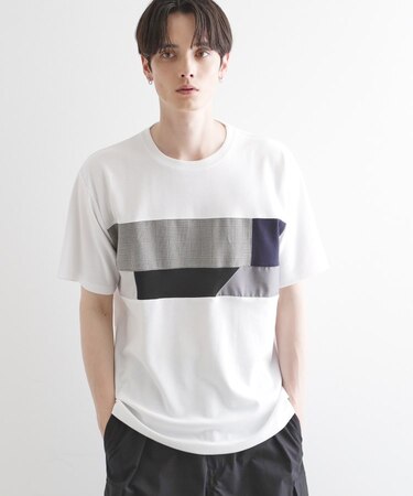 パネル切替半袖Tシャツ