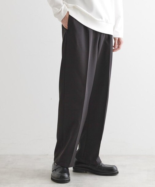 【セットアップ対応】360度ストレッチ ワイドテーパードパンツ