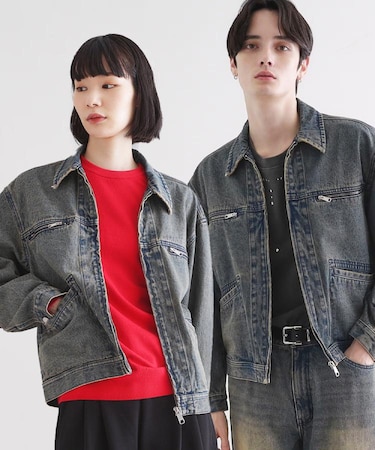 デニムブルゾン