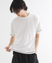 ブラインドステッチ切替カットソー
