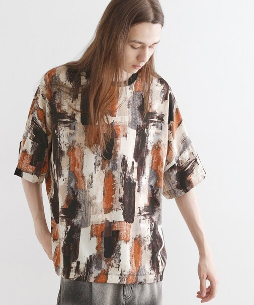 アブストラクトドルマンカットソー