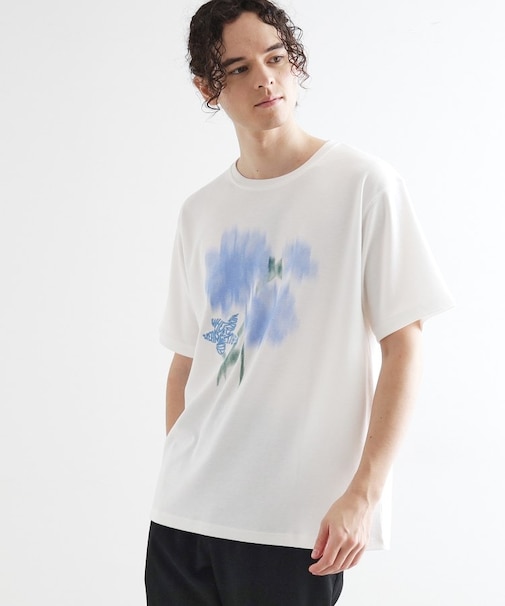 ボカシフラワーTシャツ