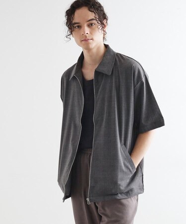 チェックシャツブルゾン