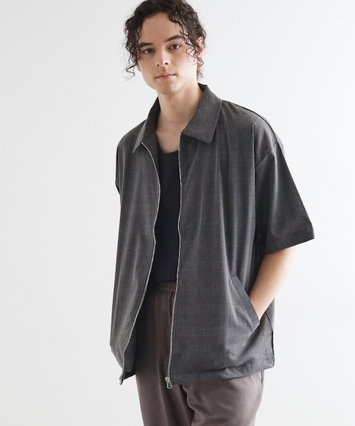 チェックシャツブルゾン