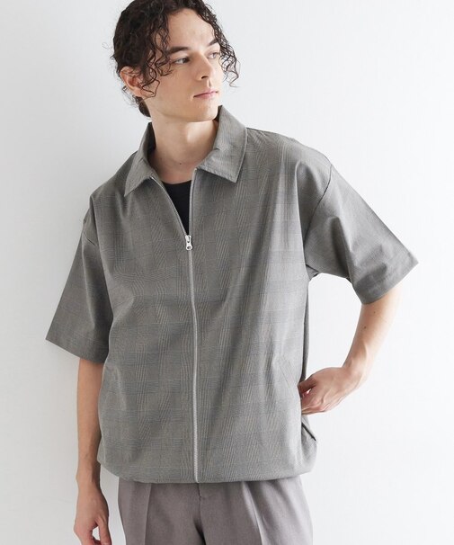 チェックシャツブルゾン