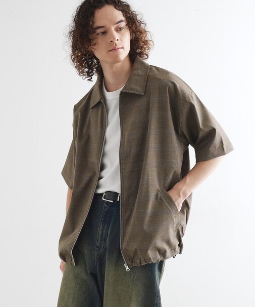 チェックシャツブルゾン