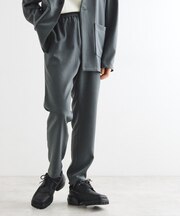 【セットアアップ対応】ポリツイルテーパードパンツ