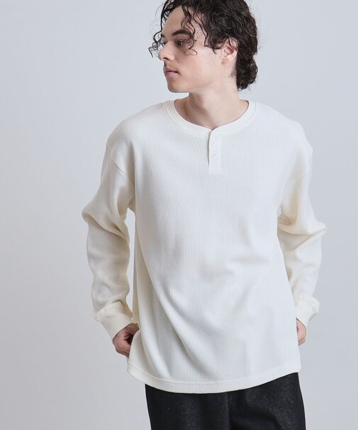 ワッフルヘンリーカットソー