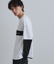 フェイクレイヤードカットソー