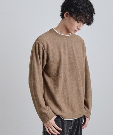 フェイクレイヤードニットソー