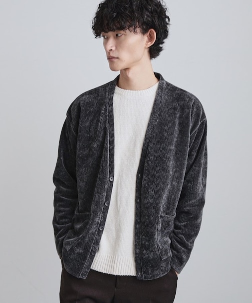 モールニットソーVカーディガン