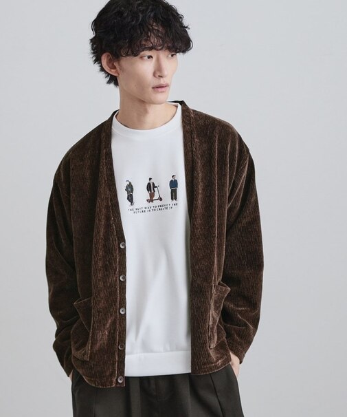 モールニットソーVカーディガン