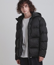 ポリストレッチ中綿フードブルゾン