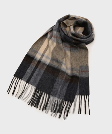 カシミヤチェックマフラー