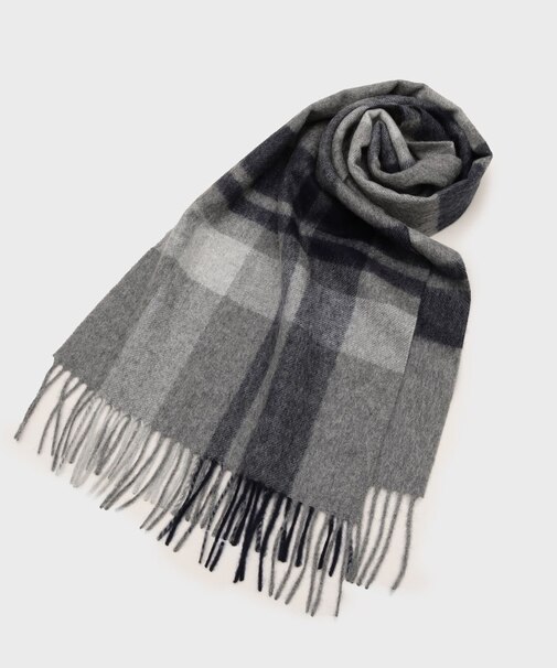 カシミヤチェックマフラー