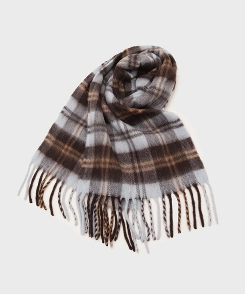 新品未使用品バーバリーロンドン大判スカーフ黒 マフラー フリンジ付き THETOE  PIGALLE SHAGGY MUFFLER シャギーマフラー