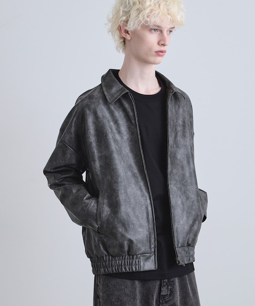 ヴィンテージライクジップアップブルゾン