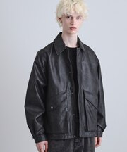 シンセティックレザーフライトジャケット