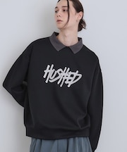 レタードエンブロレイヤーカラーカットソー