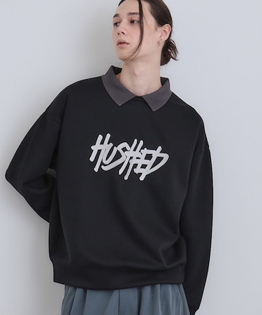 レタードエンブロレイヤーカラーカットソー