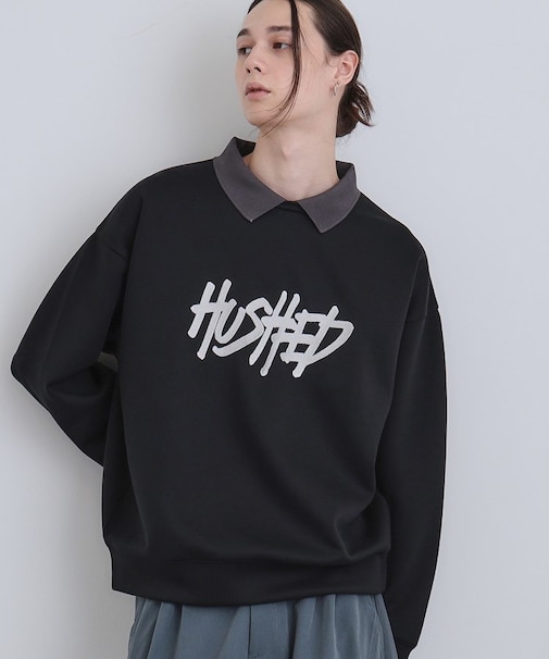 レタードエンブロレイヤーカラーカットソー