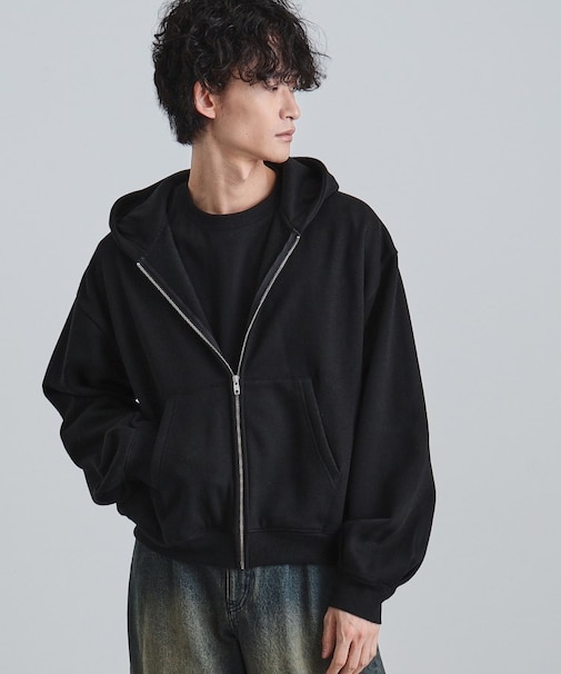 ボリュームスリーブジップパーカ